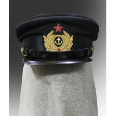 Фуражка военмора командного состава РККФ, обр. 1921 г. Значок на фуражку, обр.1921г., вышитый канителью.